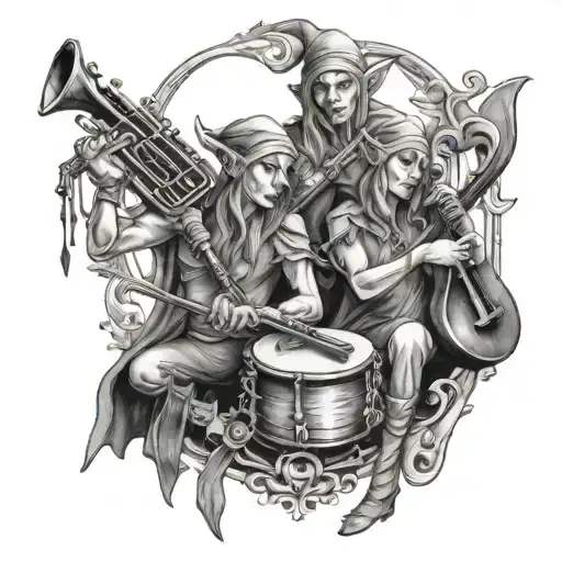 Elves Playing Instruments