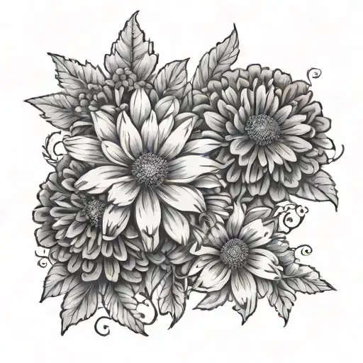 Marigolds And Daises