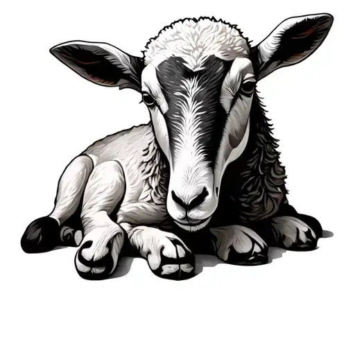 Dead Lamb Laying Side By Side