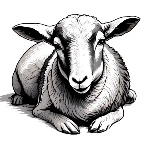 Lamb Sleeping