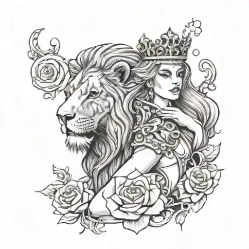 Leo With His Queen Libra