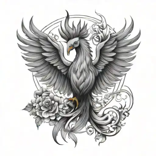 Pheonix Rebirth Sleeve Tattoo Featuring