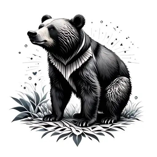 Bear Mandala Geometric