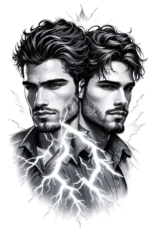 Lightning With Symbolism Of Meaning Between Two Male Best Friends