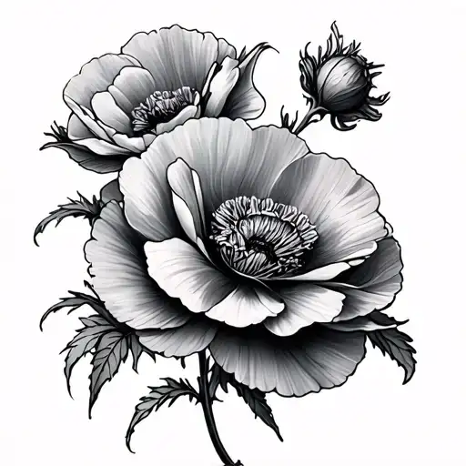 Carnation And Poppy Flower