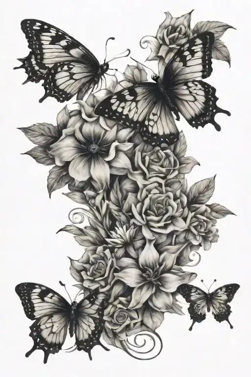 Butterflies And Flowers Coming Back To Life