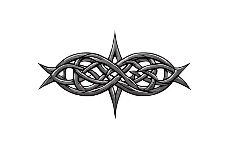Celtic Knotwork With Point In Middle