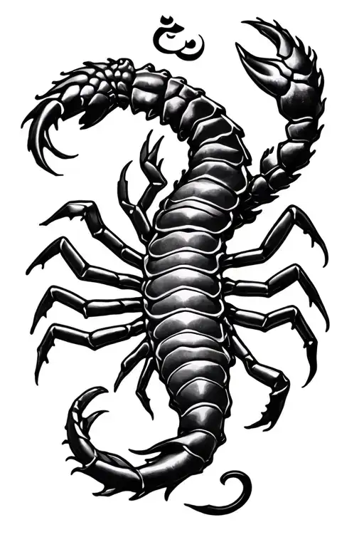 Scorpio And Om Symbol Incorporated Within