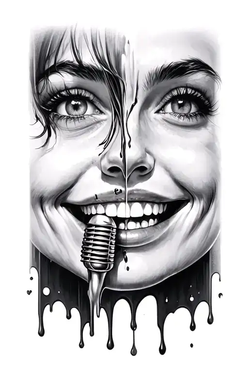 Eye Melting In Cornet And Both Sides Of A Smile Wide Composition