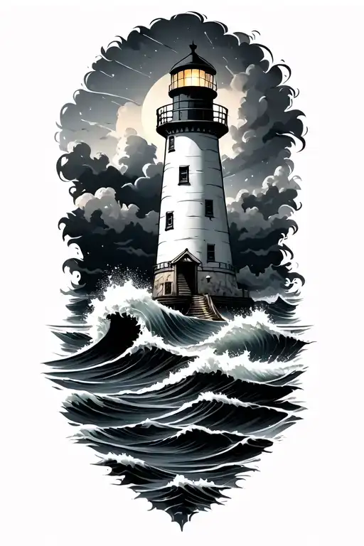 Light House Heavy Seas Surrounded