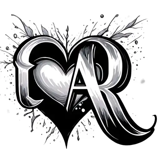 Ar Letter With Heart Made
