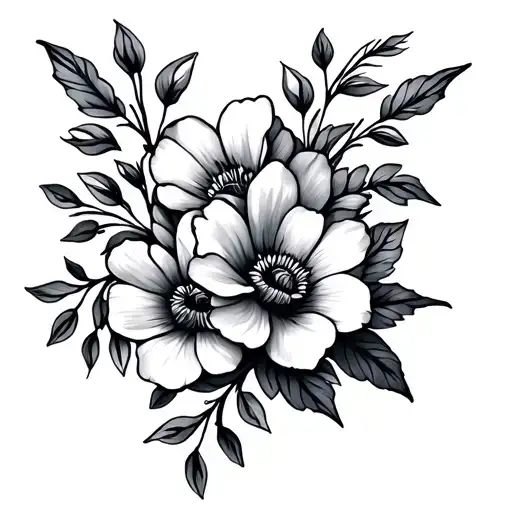 Dainty Flowers Intertwined