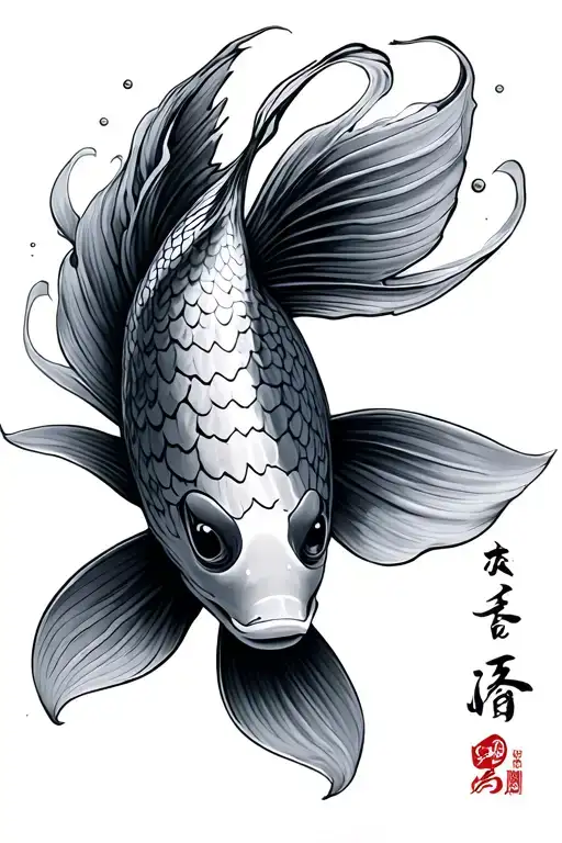 Koi Fish Swimming