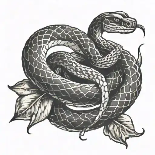 Snake Wrapped Around Stake