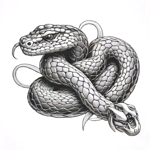 Snake Wrapped Around Stake