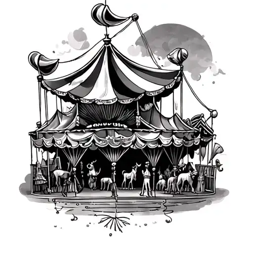 Circus Themed Tattoo Featuring