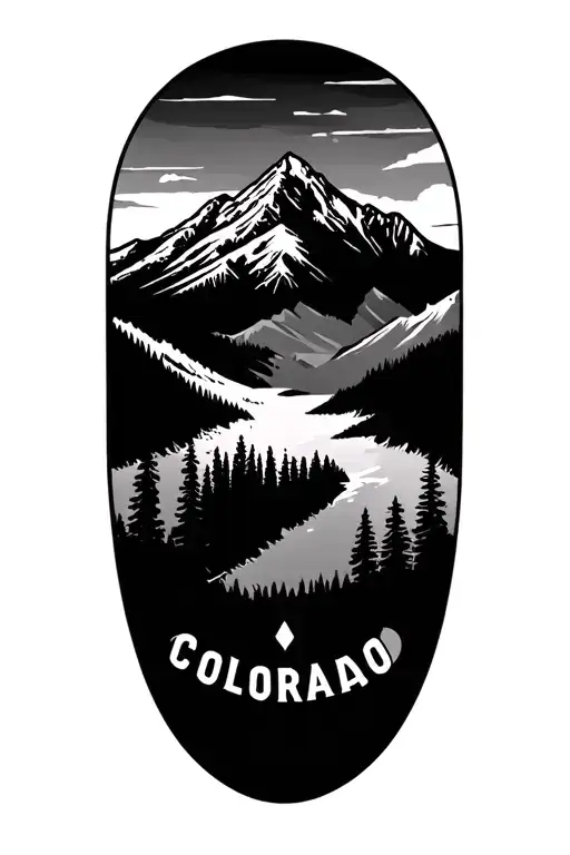 Rocky Mountains With Colorado Logo