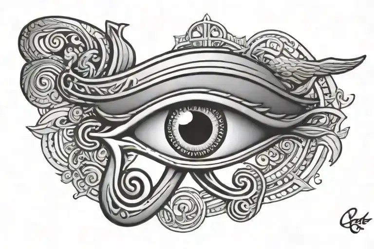 Simple Eye Of Horus No Background Or Fillers Shoulder Piece
