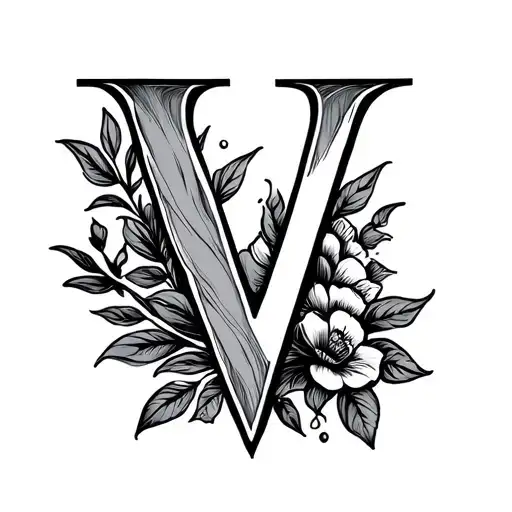 Letter V Stamp