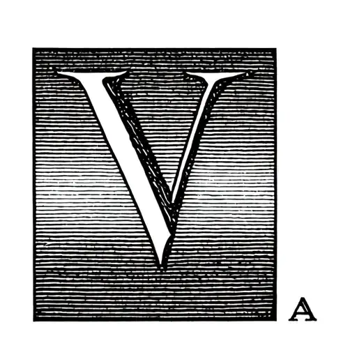 Letter V Stamp