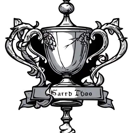 Sard And Trophy Tattoo Design