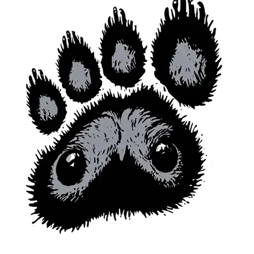 Paw And Nose Print Filled