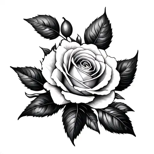 Olive Branch And Rose