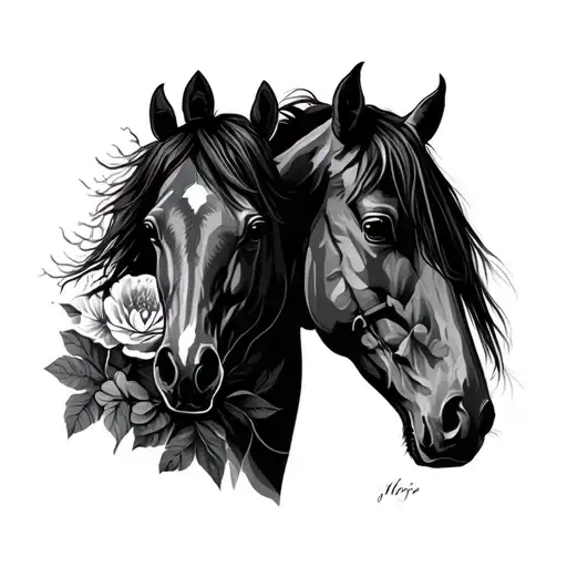 Montana Horse Landscape Flower Forarm