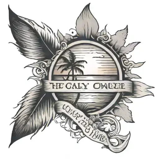 Beach With A Sun Set And The Quote You Only Live Once