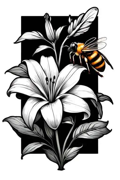 Lily With A Bee On