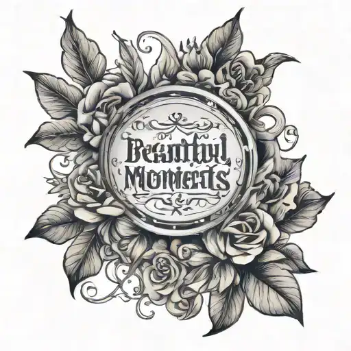 The Sentence Of Creating The Beautiful Moments Of Life With A Small Font On One Chest