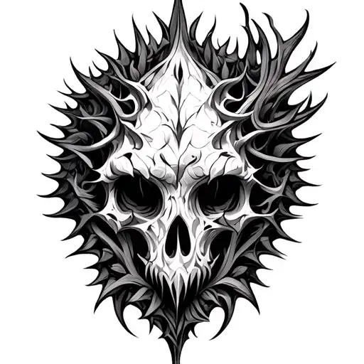 Dark Spikey Thorny Filigree Design