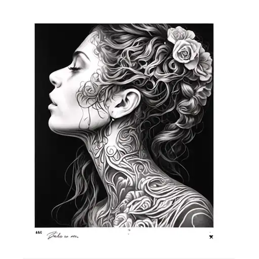 Tattooing All The Neck Flowing Up Like A Disease