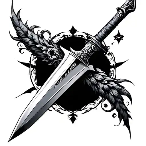 Dagger Going Thru Skin