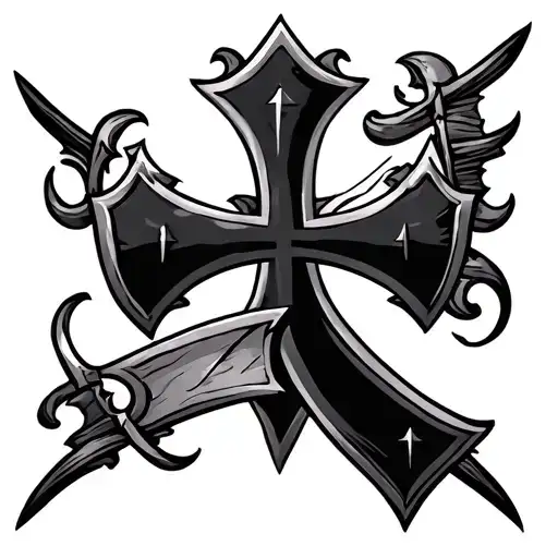 Crusaders Shield Cross Royalty