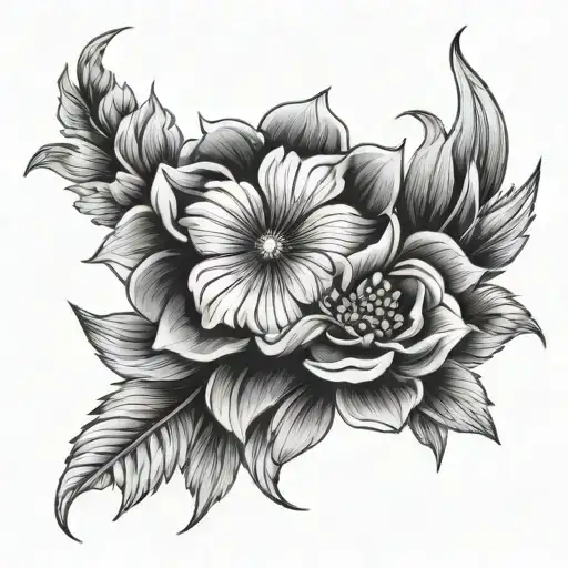 Shoulder Flower Tatoo