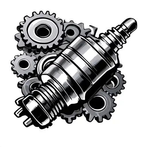 Spark Plug With Gears Intertwined