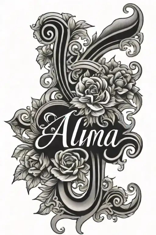 Alina Name Tattoo Design