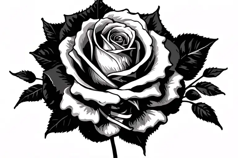 Skeleton Neck Tattoo Rose Intertwined