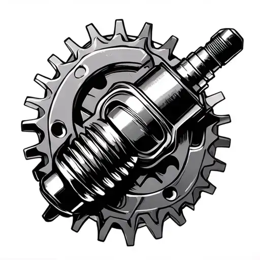 Spark Plug With Gears Intertwined
