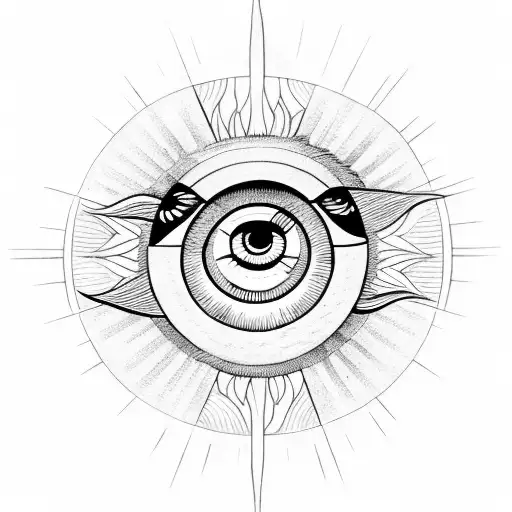 All Seeing Eye And Sun