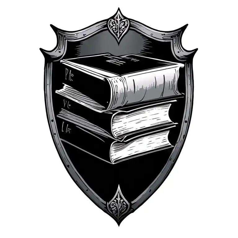 Germanic Shield And Books