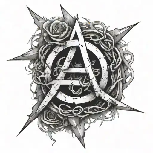 Anarchy A With Wire Around It