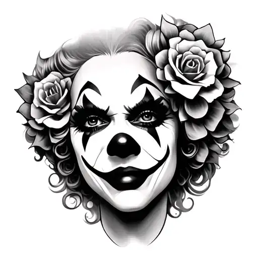 Chicana Clown Face