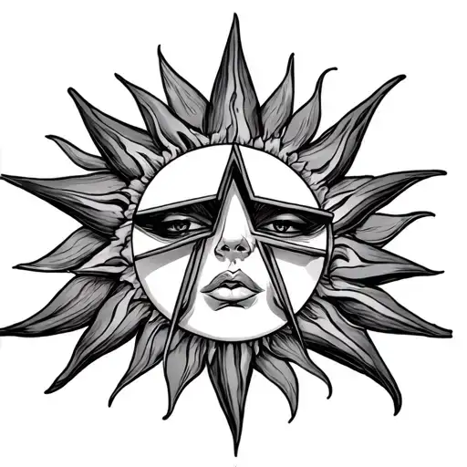 3 Stars And A Sun Tattoo