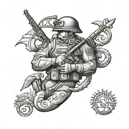 Us Marine Protecting Garden Earthly Delights