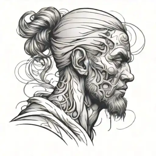 Sketch Tatoo Overthinker Man