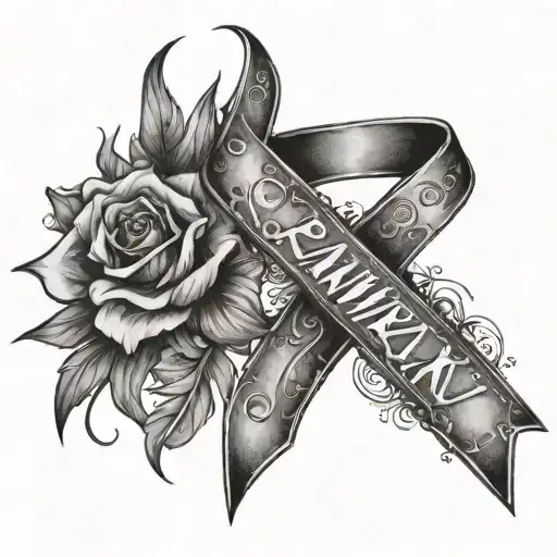Roman Numeral 7 And Cancer Ribbon