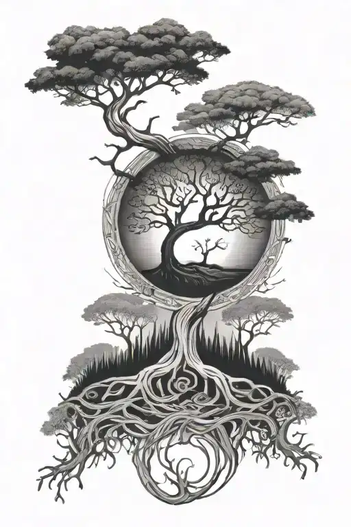 Tree Of Life With Sunrise Integrated