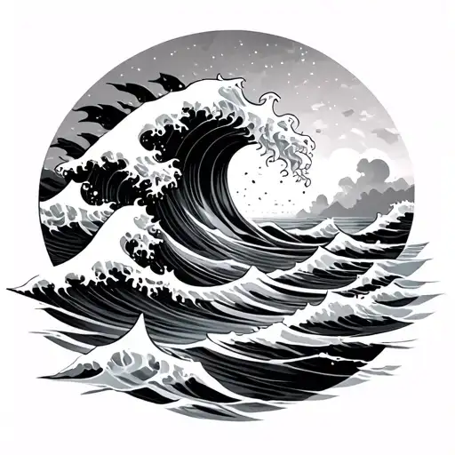 Ocean Waves Crashing